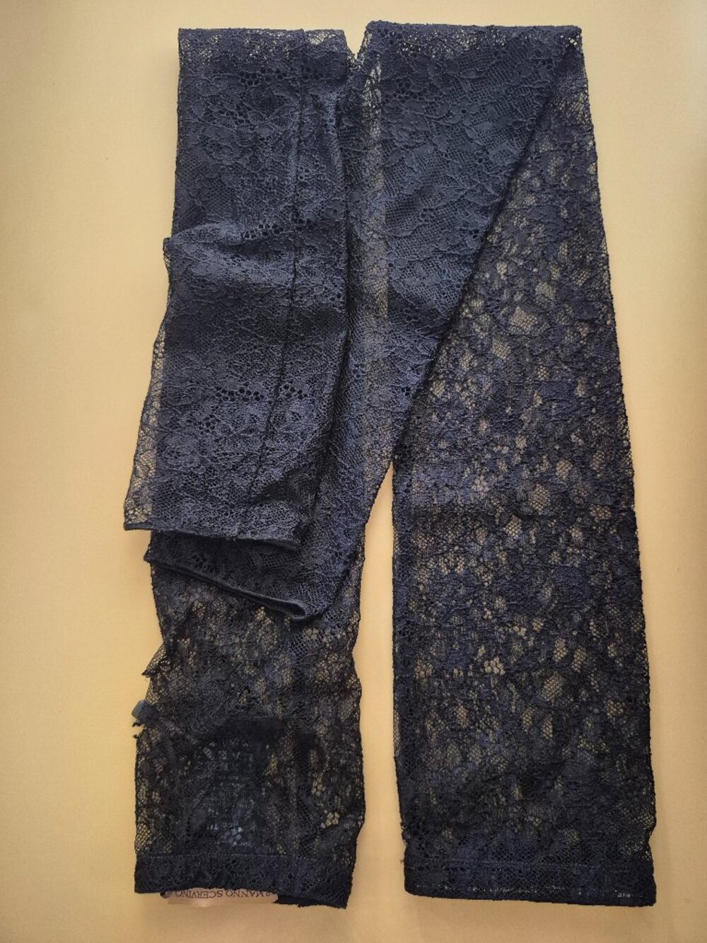 NWT Ermanno Scervino Black Floral Lace Fingerless Gloves Arm Warmers Size TU As-
